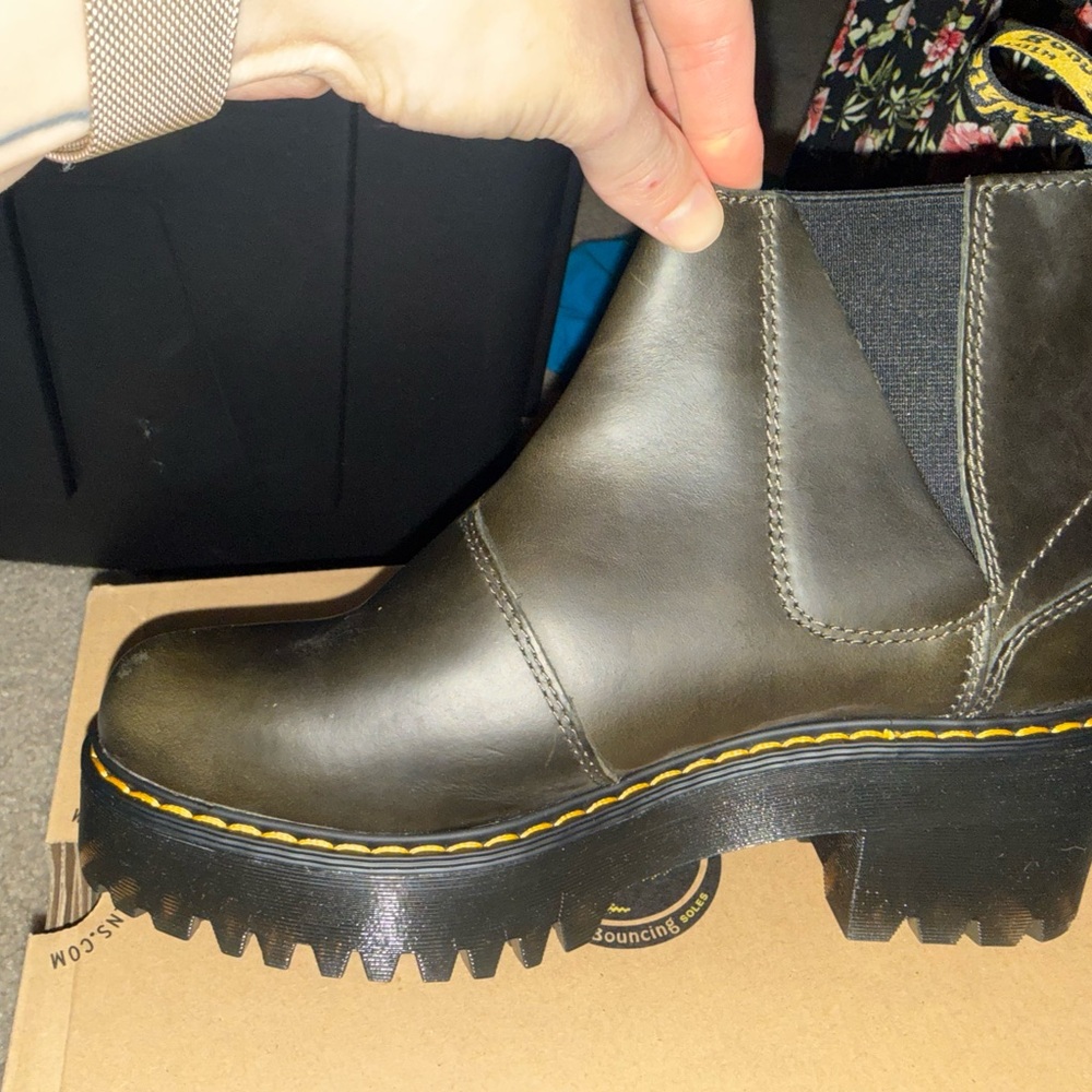 Dr. Martens Dark Green Ankle Booties